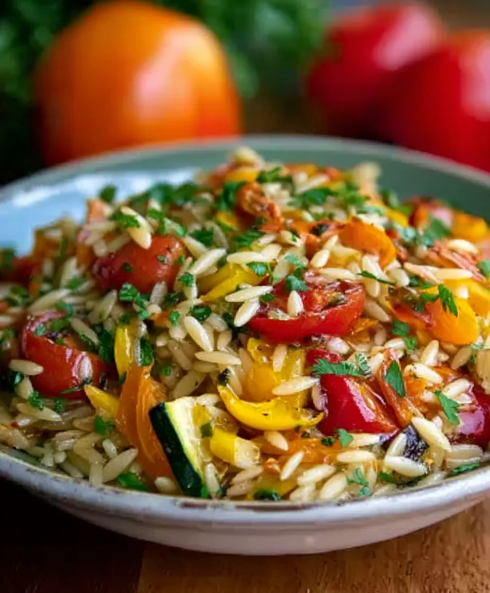 Roasted Vegetable Orzo- Delicious & Nutritious Meal