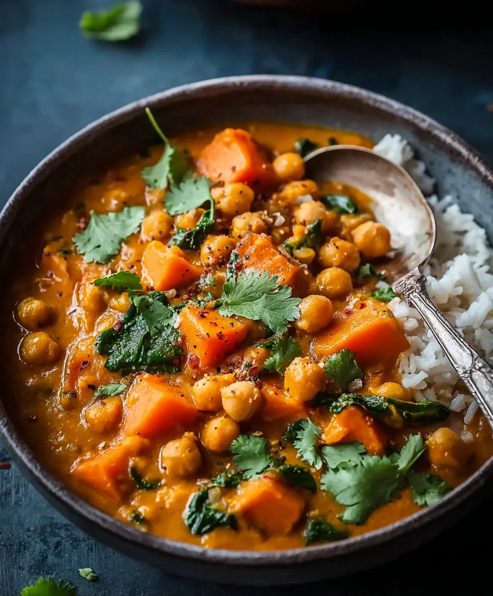 Sweet Potato Chickpea Curry - Easy Vegan Meal