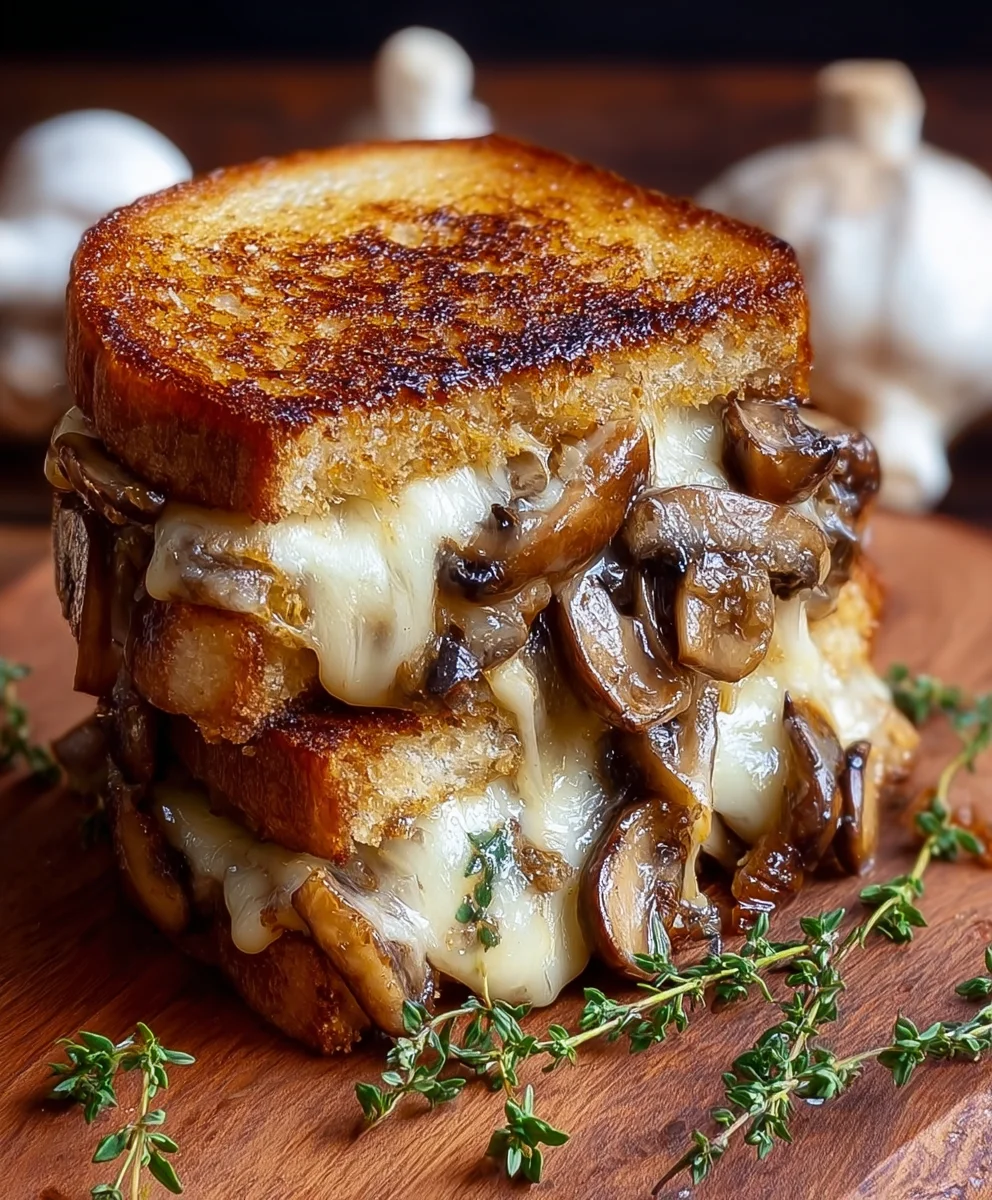 Caramelized Mushroom Grilled Cheese Perfection
