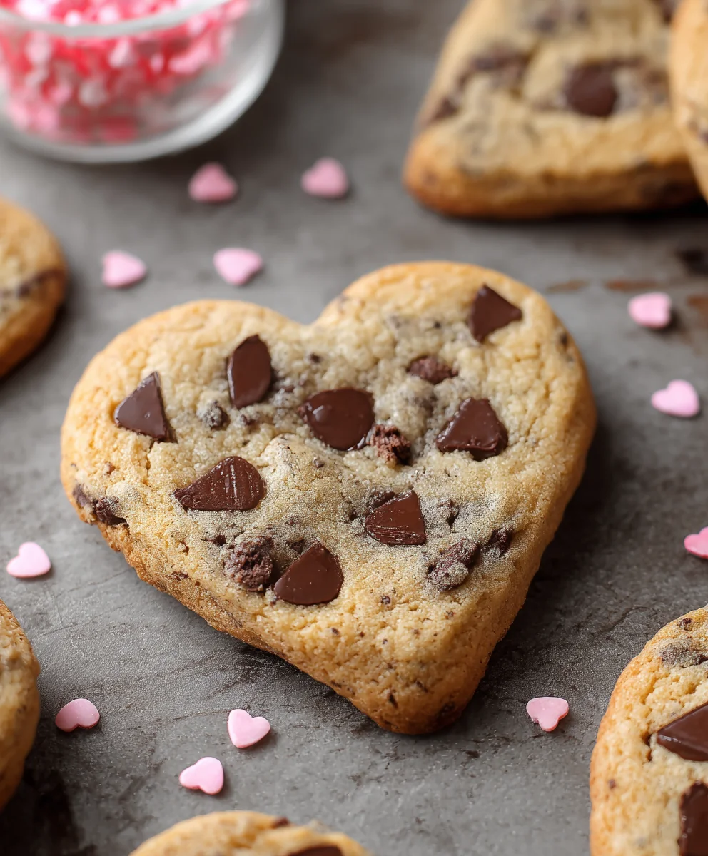 Heart-Shaped Chocolate Chip Cookies - Deliciously Fun Treats
