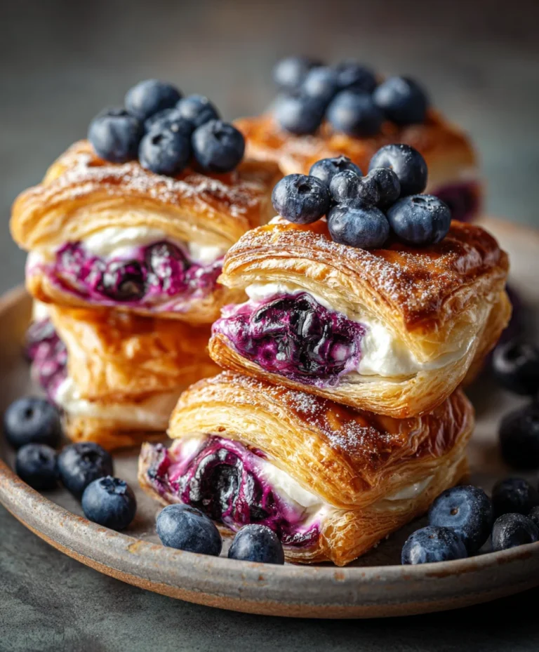 Blueberry Cream Cheese Puff Pastry-Easy Delicious Recipe