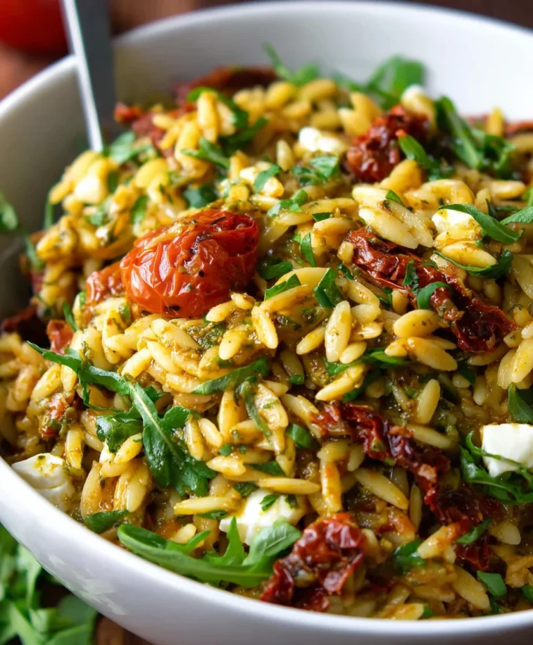 Sun-Dried Tomato Pesto Orzo Salad Recipe