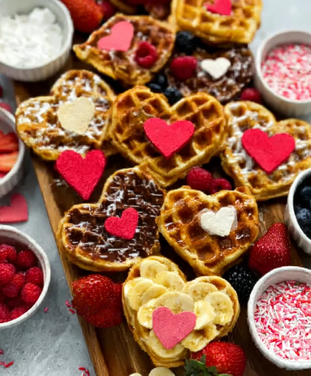 Vnon-alcoholic alentine's Day Waffle Board-Non-Non-Non-Alcoholic Alternativeic Treat
