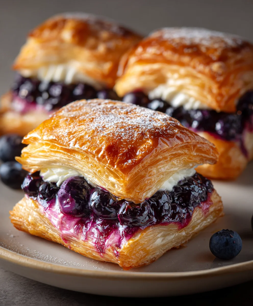 Blueberry Cream Cheese Puff Pastry-Easy Delicious Recipe