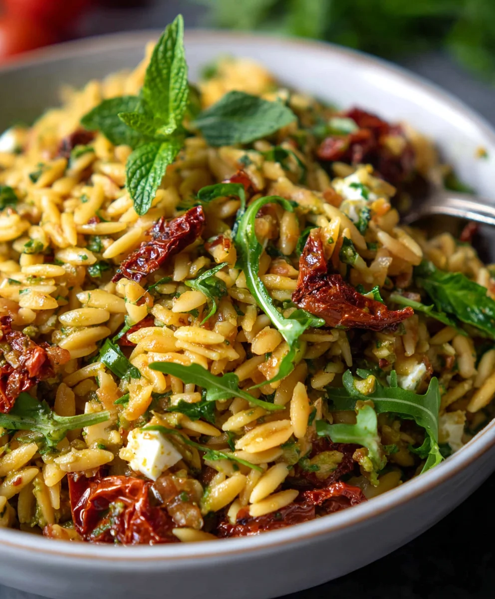Sun-Dried Tomato Pesto Orzo Salad Recipe