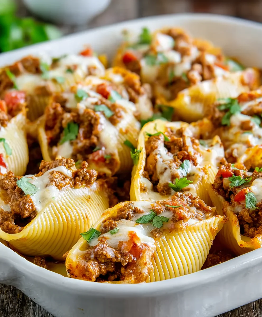 Easy Taco Stuffed Shells-Family Dinner Favorite