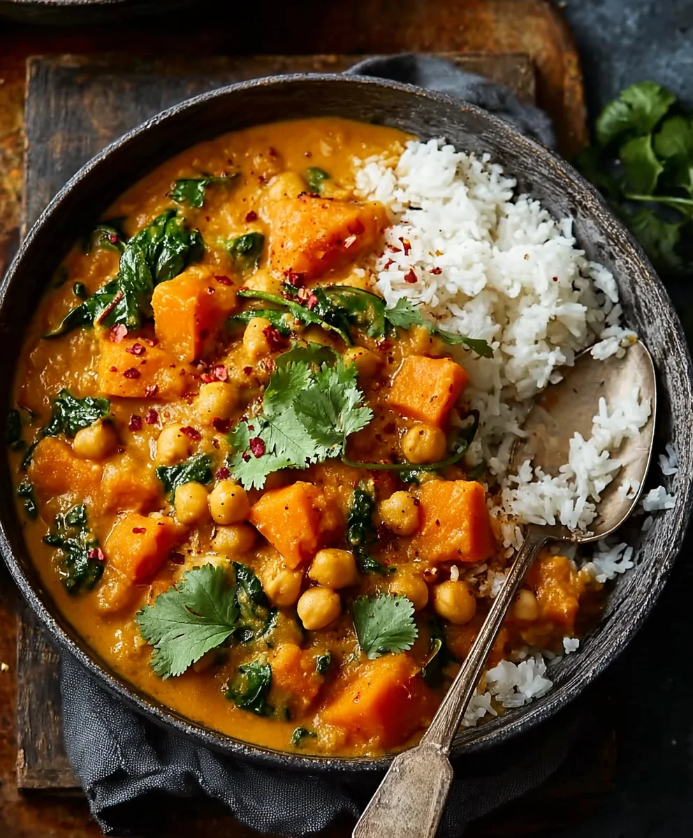 Sweet Potato Chickpea Curry - Easy Vegan Meal