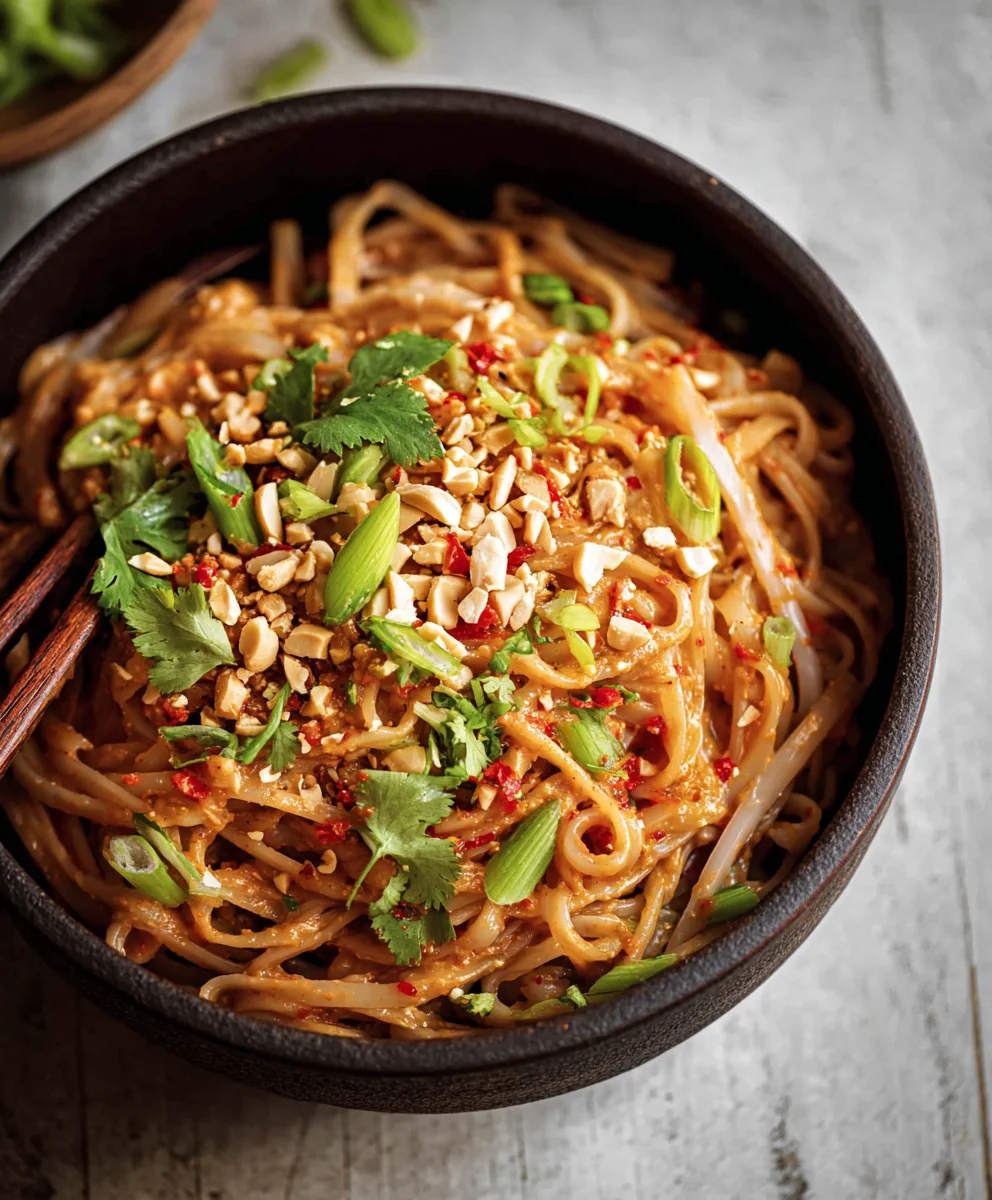 Spicy Peanut Butter Noodles- Quick & Easy Dinner