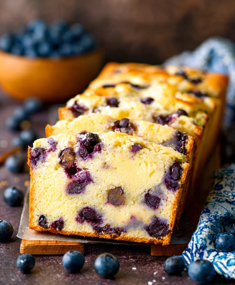 Blueberry Cream Cheese Loaf-Easy Dessert Recipe