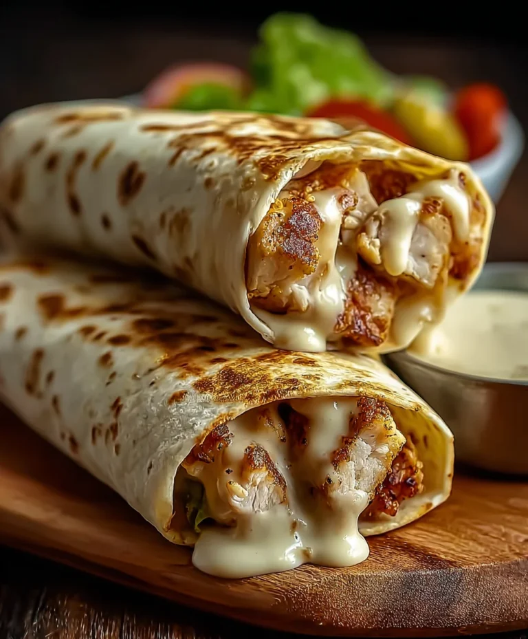 Cheesy Garlic Chicken Wraps- Quick & Delicious Dinner