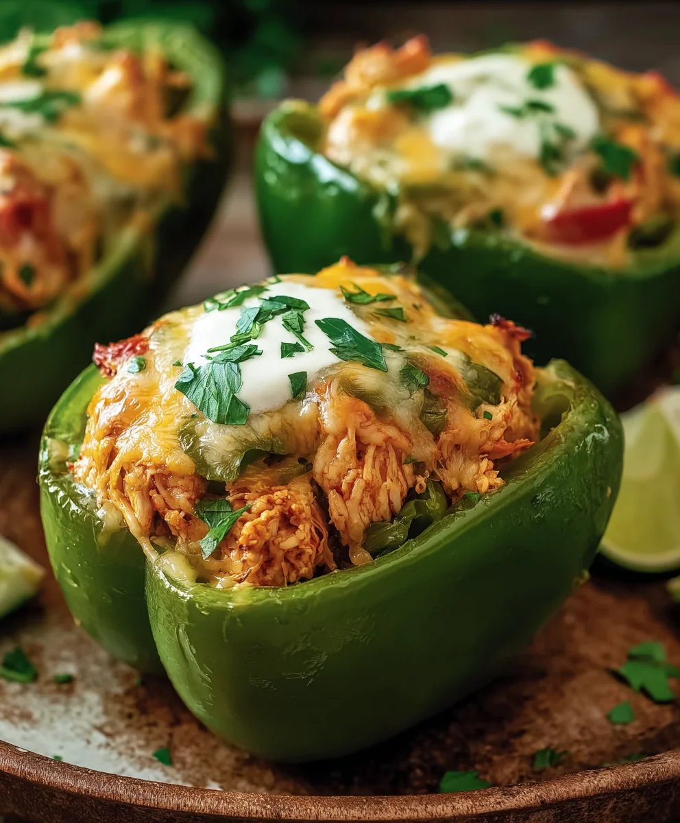 Easy Chicken Stuffed Peppers Dinner Recipe
