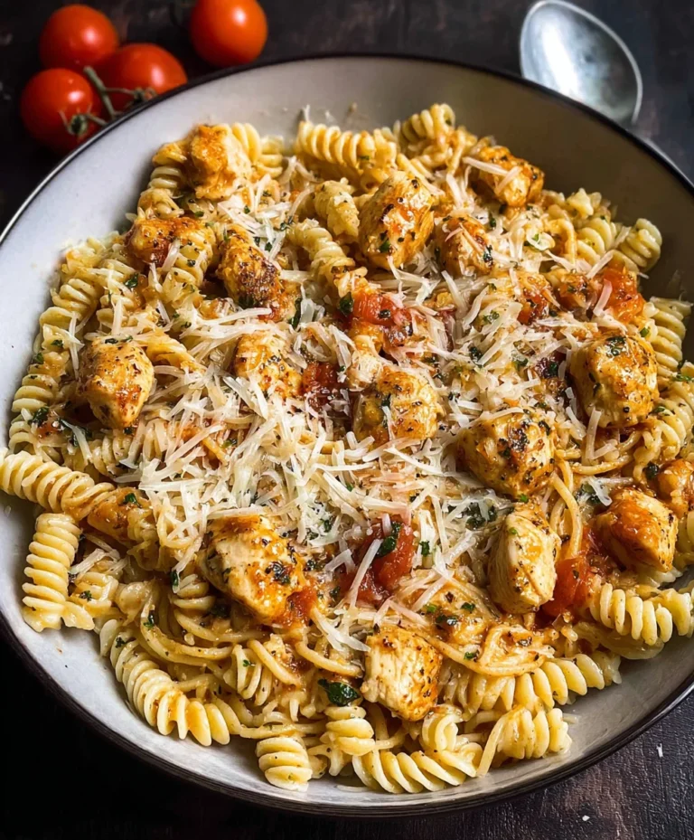 Healthy Garlic Parmesan Chicken Pasta Recipe