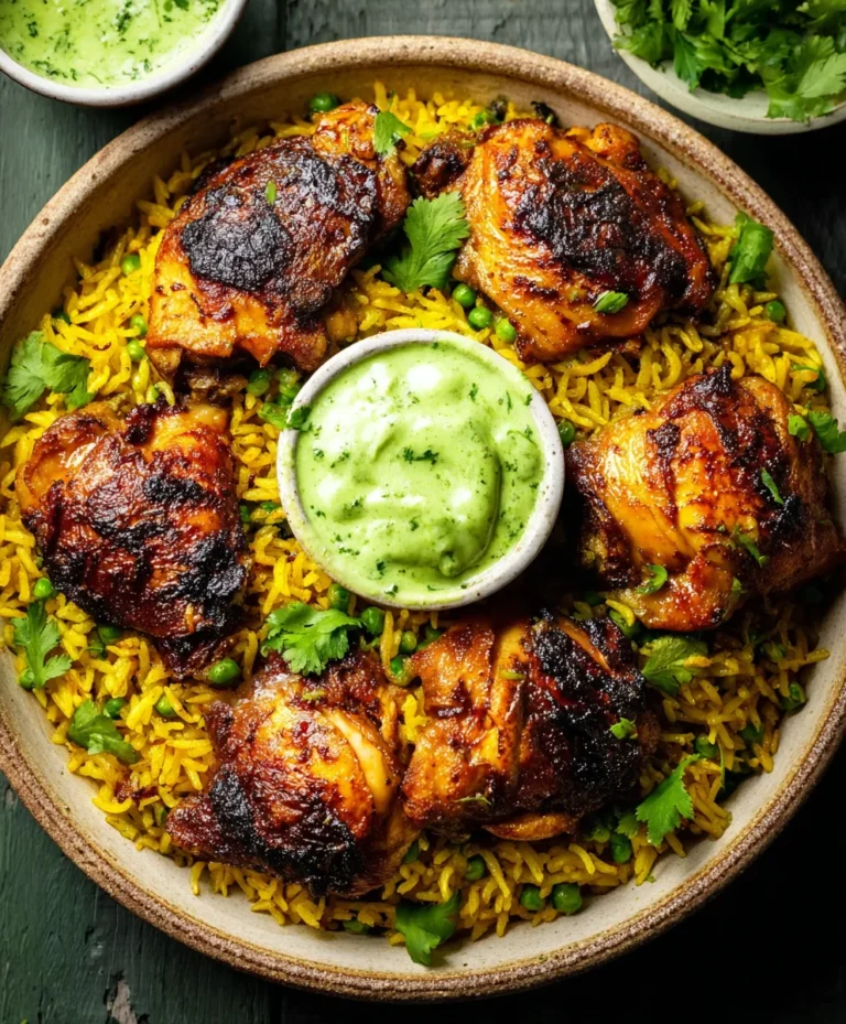 Peruvian Chicken Rice Green Sauce Recipe-Flavorful & Easy