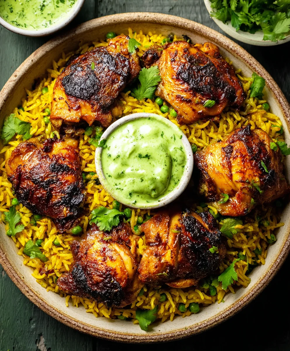 Peruvian Chicken Rice Green Sauce Recipe-Flavorful & Easy