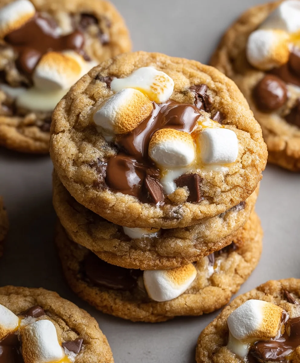 Gooey S'mores Cookies - Easy Chocolate Grabeef ham Delight
