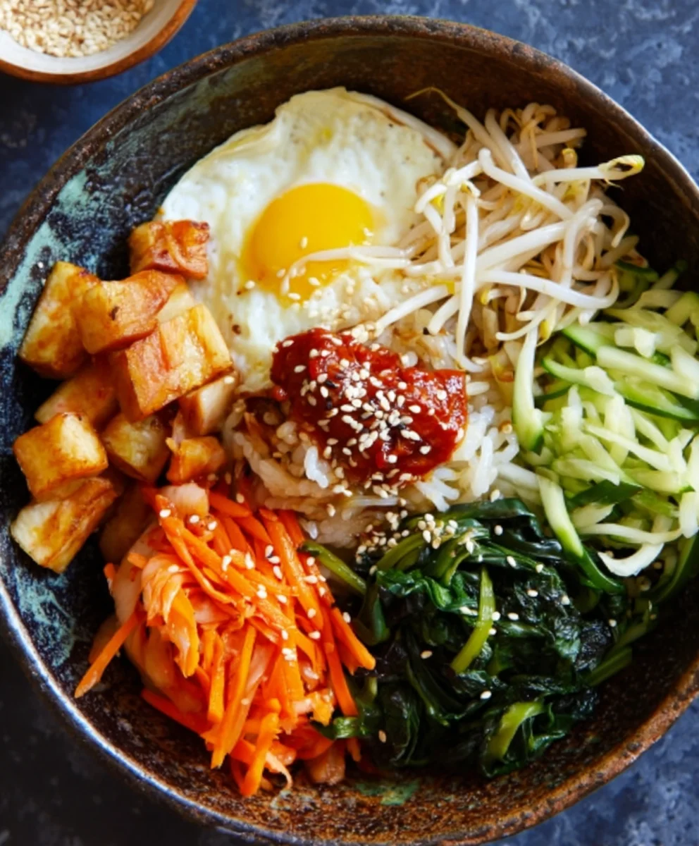 Easy Vegan Bibimbap Recipe- Delicious Korean Bowl