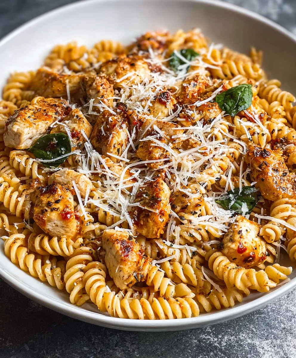Healthy Garlic Parmesan Chicken Pasta Recipe