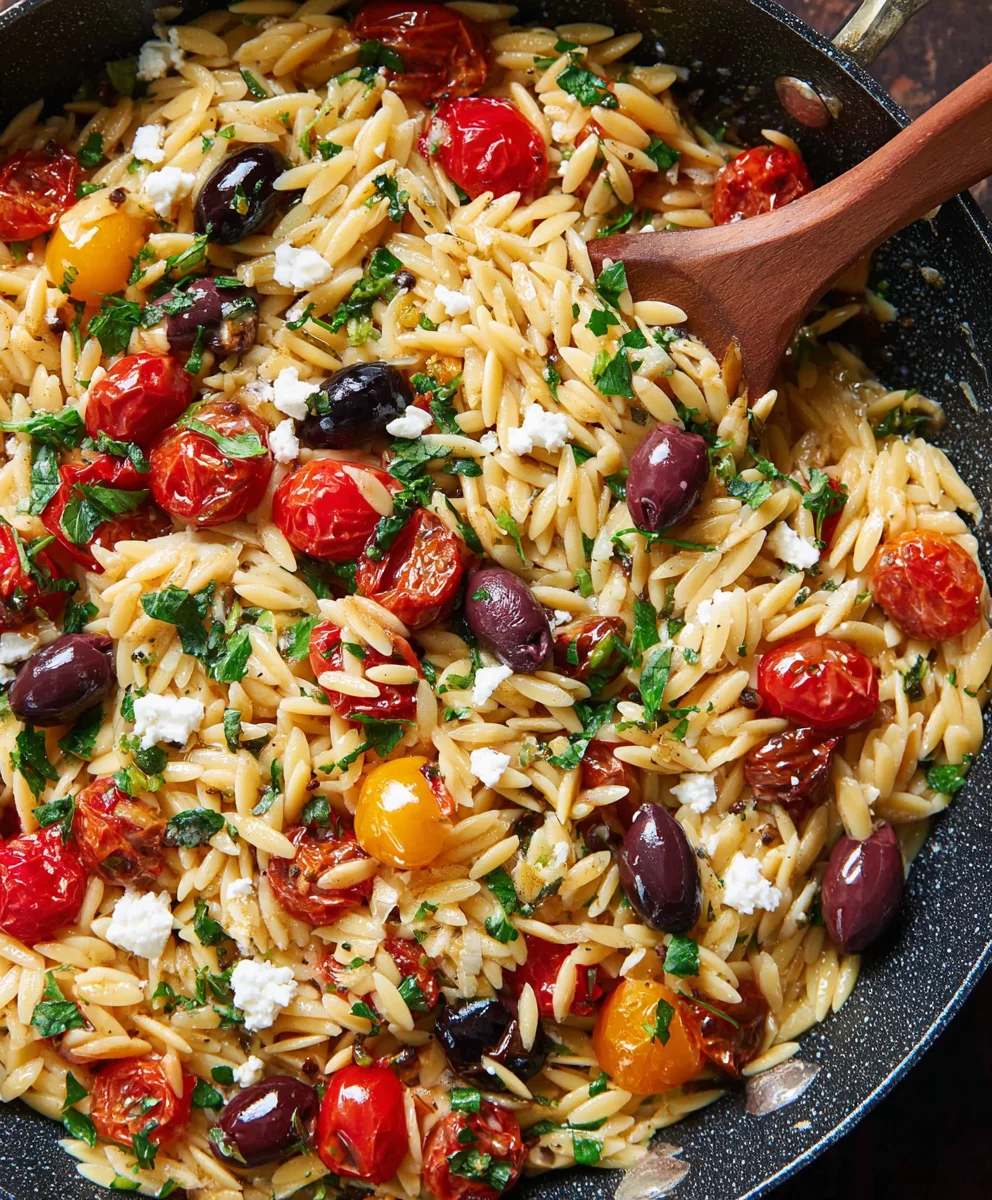 Greek Orzo- Easy & Delicious Mediterranean Pasta Dish