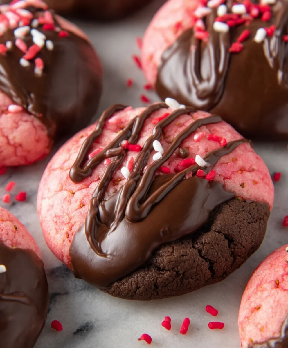 Chocolate Covered Strawberry Cookies - Delicious Easy Recipe