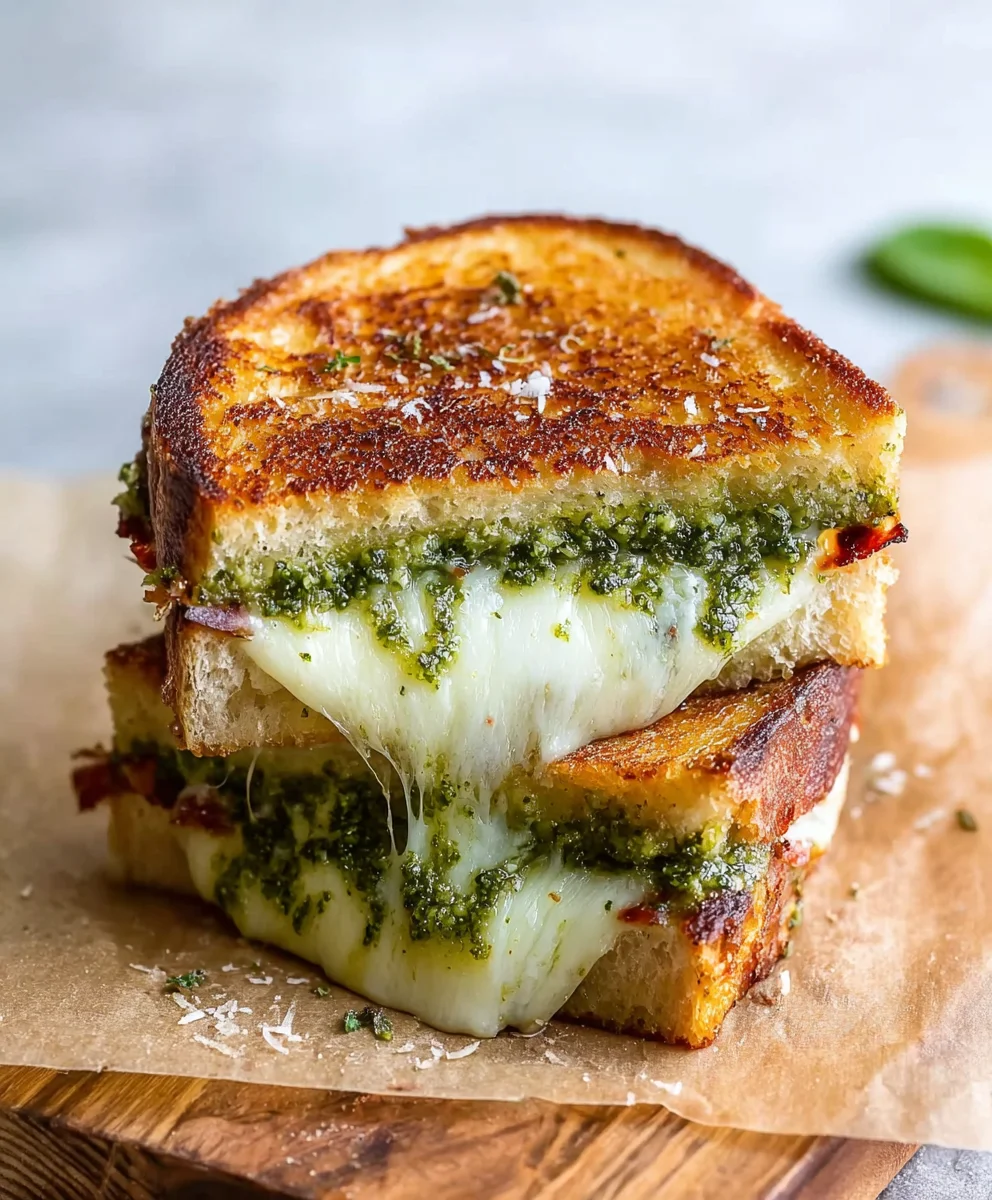 Sourdough Pesto Grilled Cheese-Ultimate Flavor
