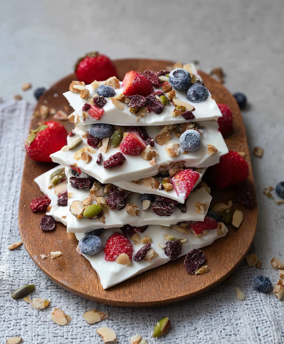 Easy Frozen Yogurt Bark Recipe - Healthy Treat