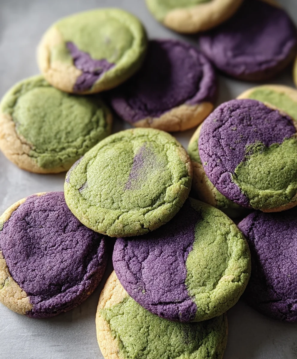 Matcha Ube Cookies-Sweet & Chewy Flavor Burst