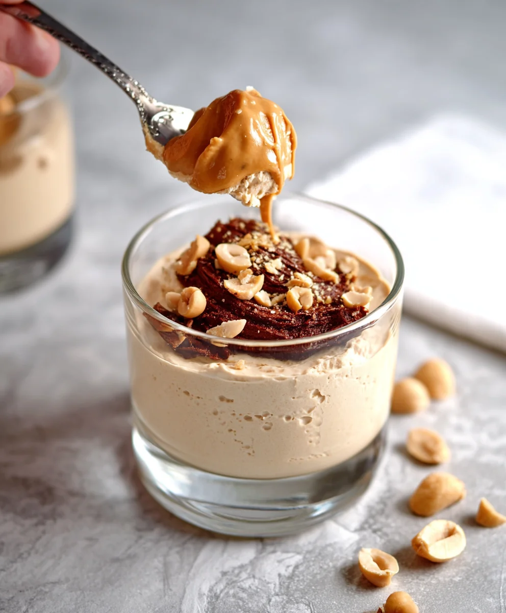 Creamy Cottage Cheese Peanut Butter Mousse-Healthy Treat