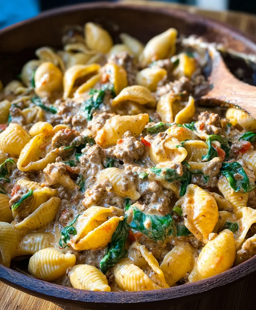 Creamy Beef and Shells - Easy Family Dinner