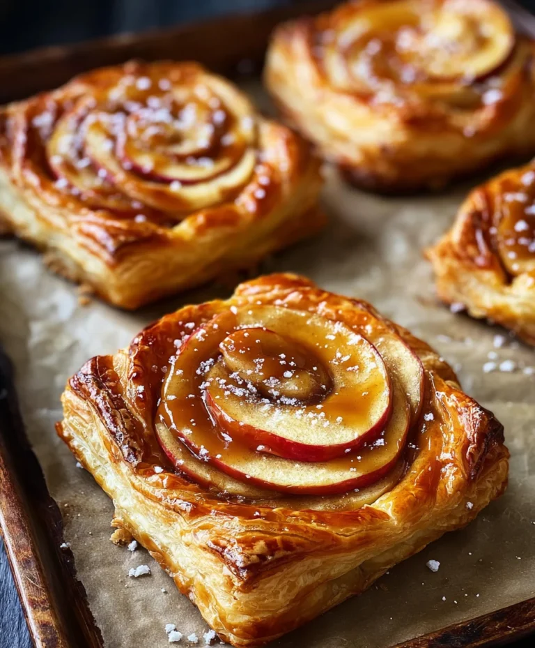 Caramel Apple Puff Pastry Treats-Easy Dessert