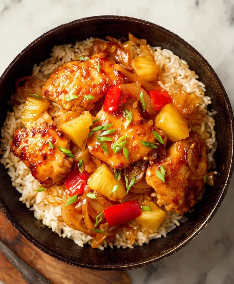 Sweet Pineapple Chicken Rice Delight