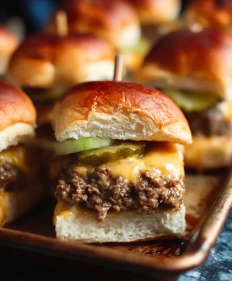 Cheeseburger Sliders- Easy Crowd-Pleasing Mini Beef Burgers