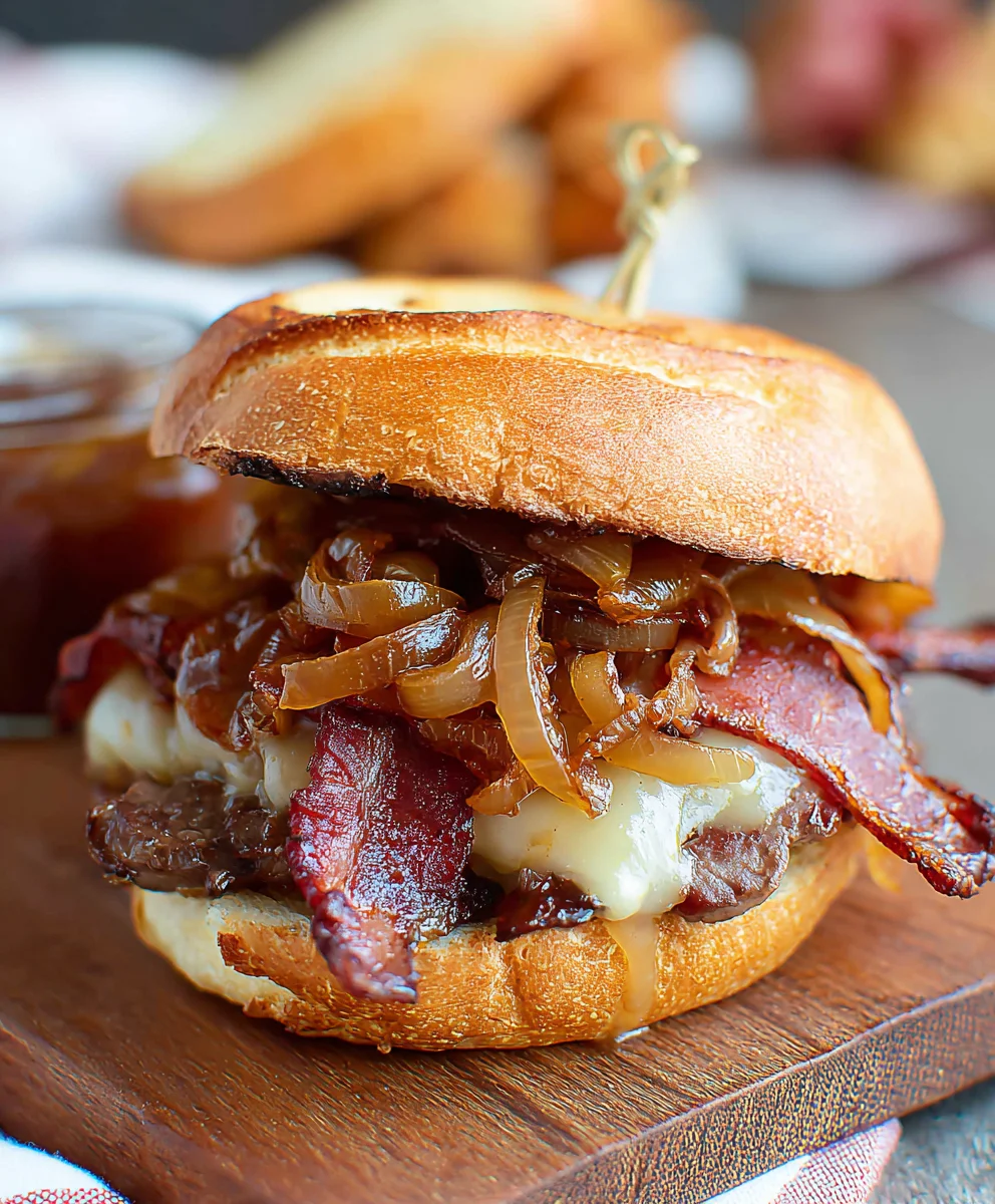 Best Beef Beef Bacon Sandwich Caramelized Onion Recipe