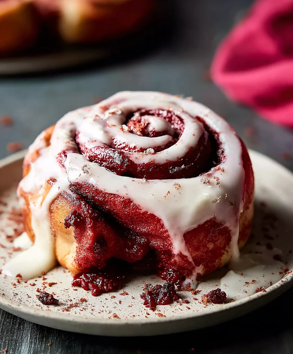 Red Velvet Cinnamon Rolls From Scratch-Easy Recipe