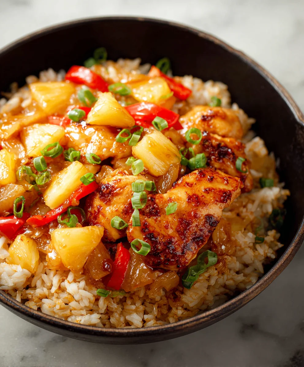 Sweet Pineapple Chicken Rice Delight