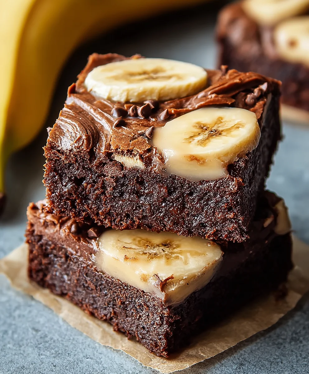 Fudgy Banana Brownies-Easy Dessert Recipe
