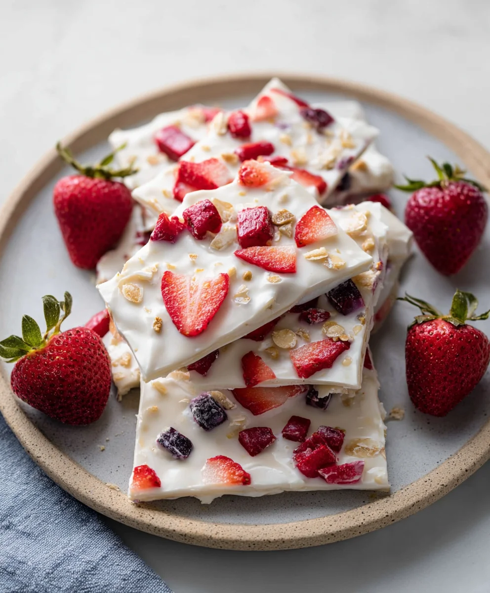 Easy Frozen Yogurt Bark Recipe - Healthy Treat