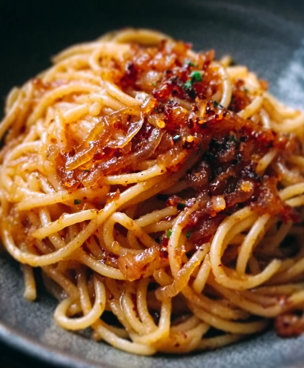 Caramelized Onion Pasta Chili Oil - Sweet Spicy Flavor