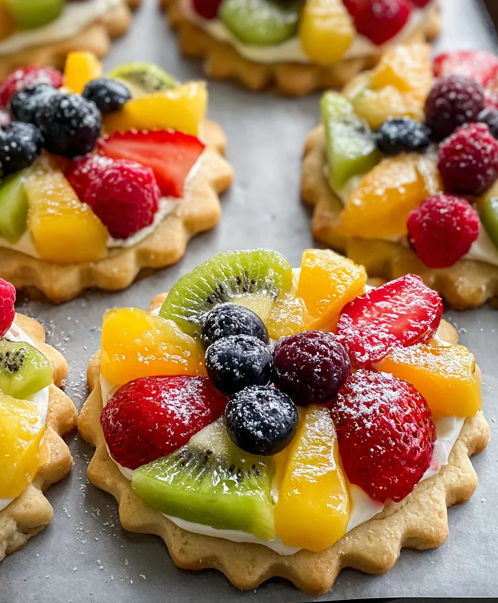 Fruit Pizza Cookies-Sweet & Chewy Dessert Bites