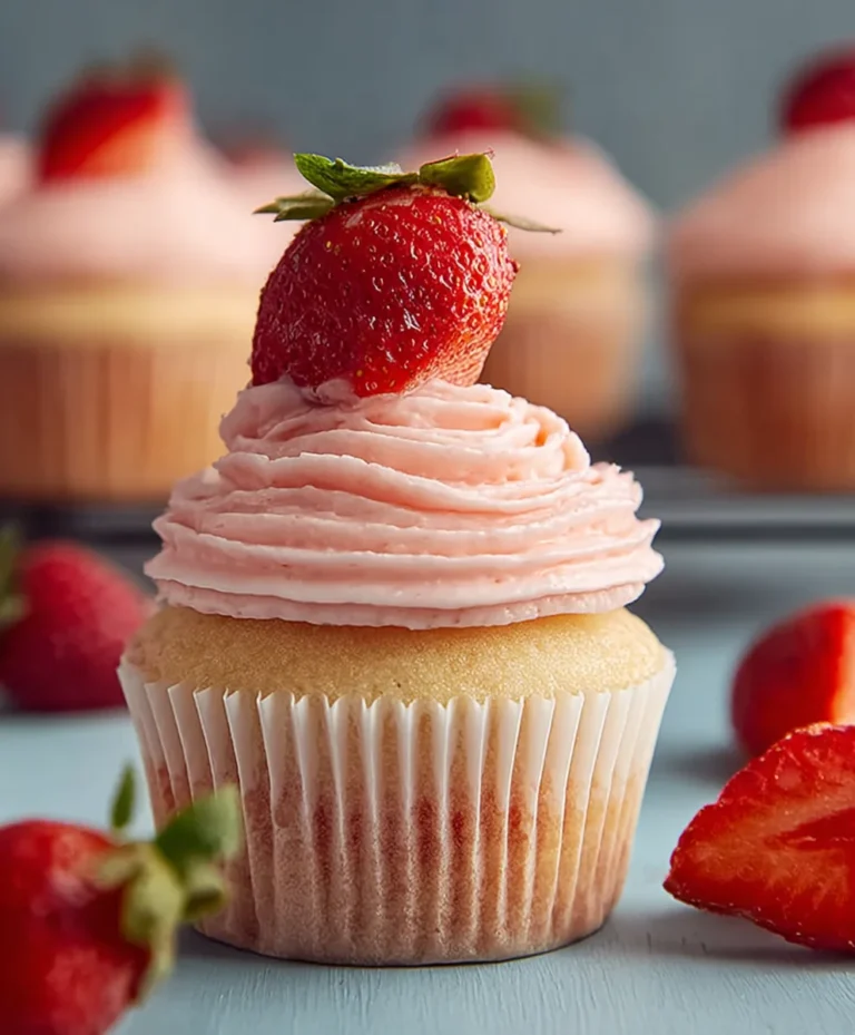 Easy Fresh Strawberry Cupcakes – Deliciously Sweet Treats