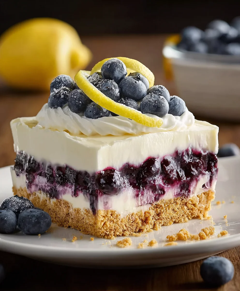 Lemon Blueberry Delight - Easy No-Bake Treat