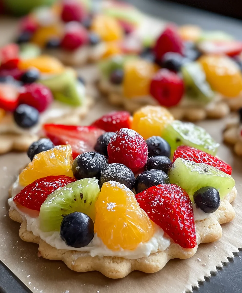 Fruit Pizza Cookies-Sweet & Chewy Dessert Bites