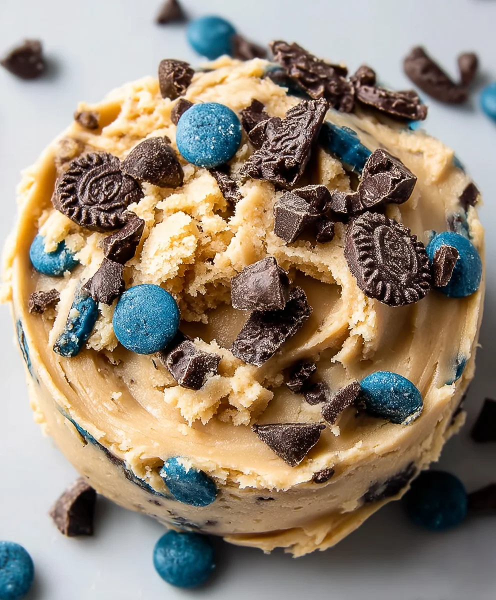 Cookie Monster Edible Cookie Dough-No Bake Fun