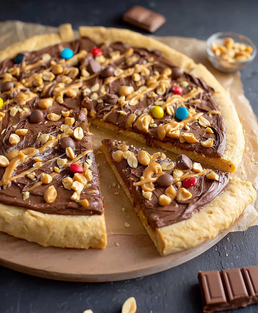 Decadent Chocolate Peanut Butter Pizza - Easy Dessert Recipe