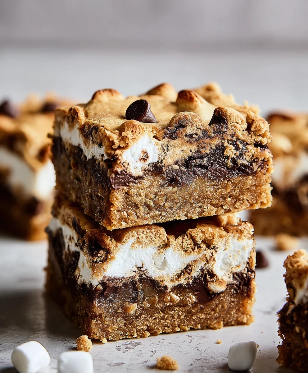 Peanut Butter Smores Blondies - Ultimate Gooey Treat