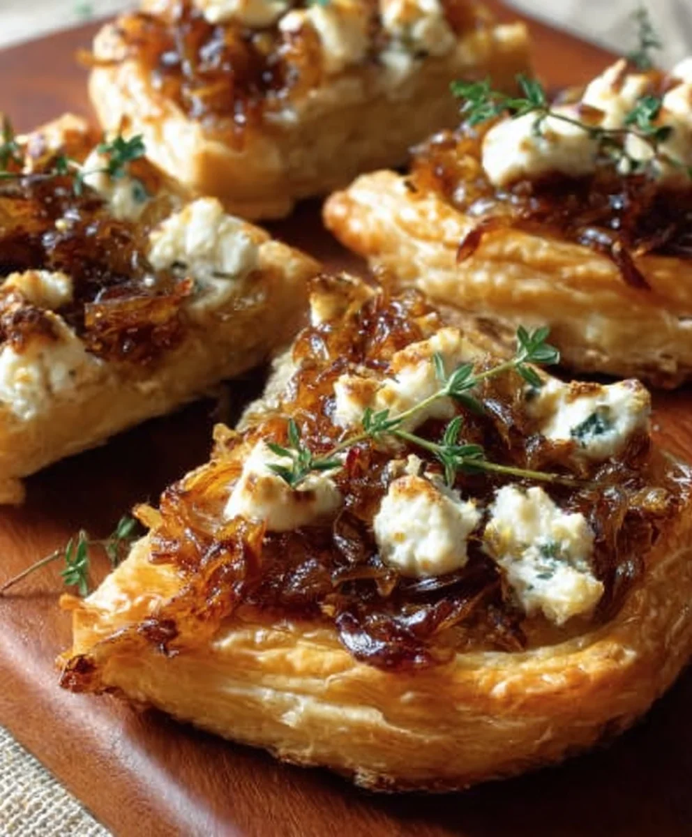 Caramelized Onion Goat Cheese Tarts Easy Recipe