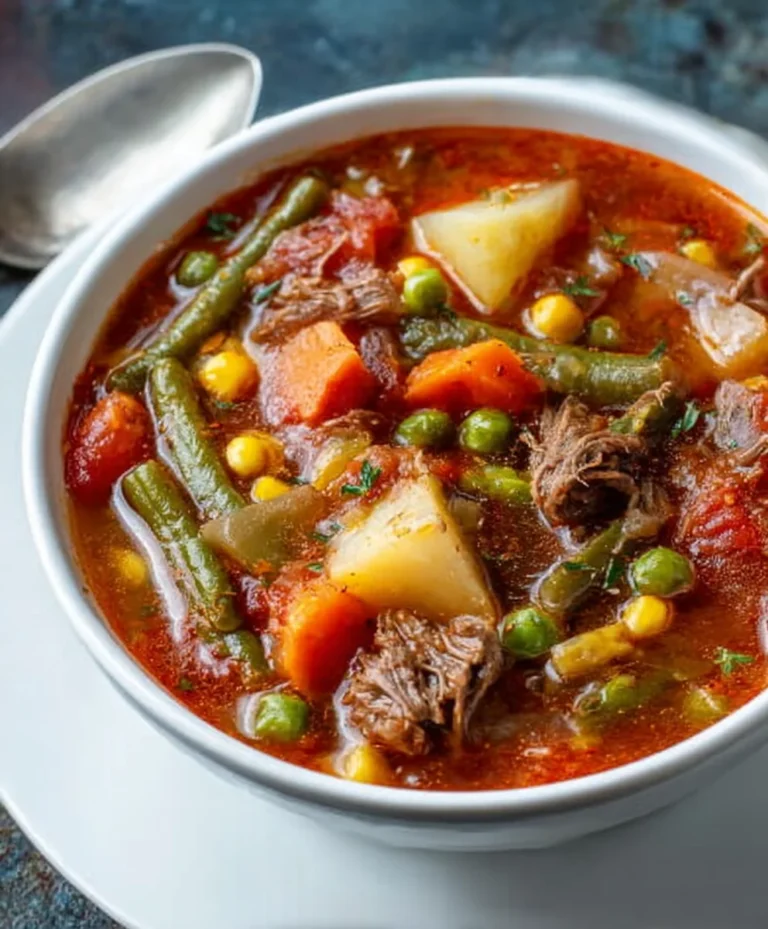 Mom’s Old-Fashioned Vegetable Beef Soup Recipe