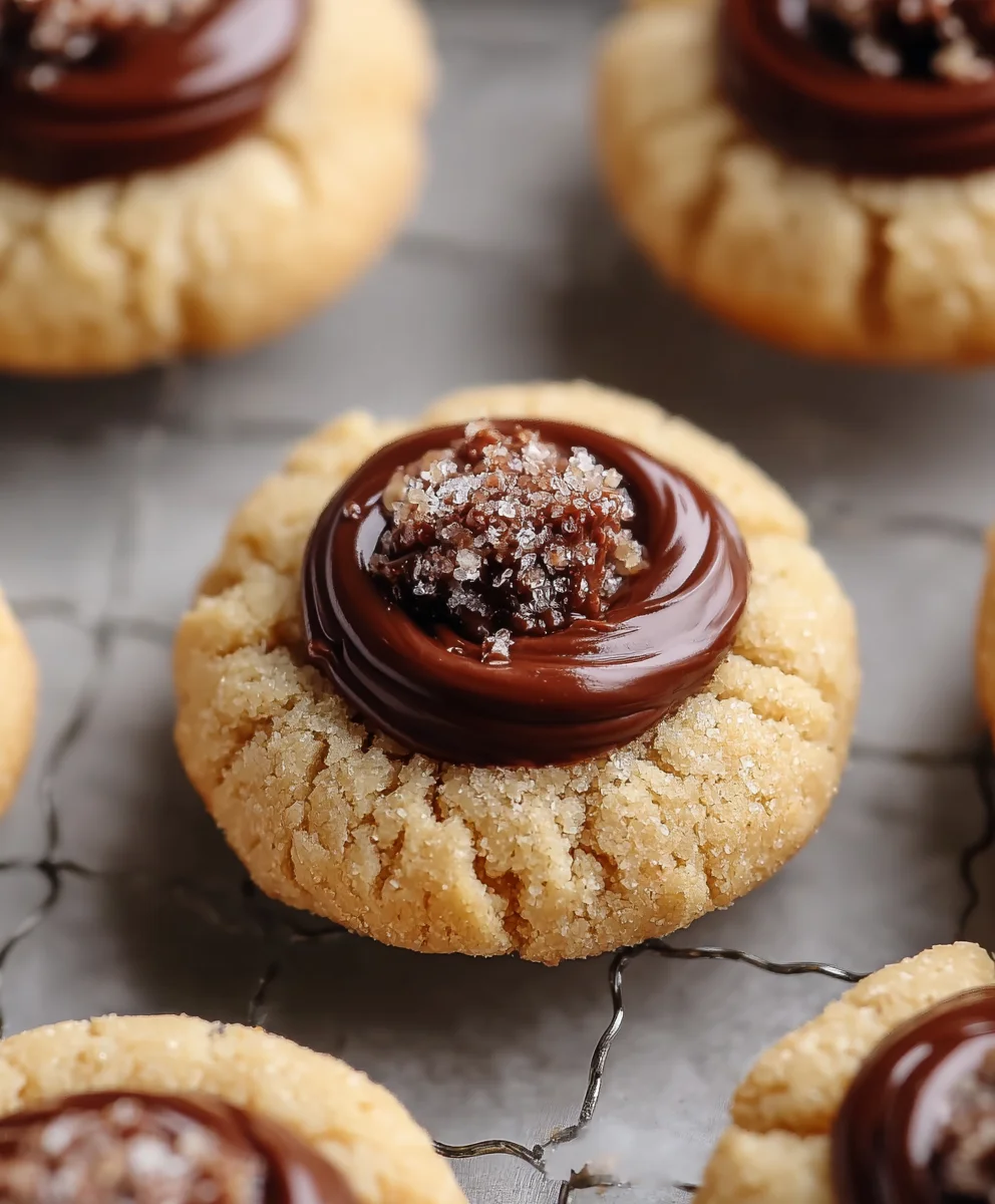Nutella Thumbprint Cookies-Decadent & Easy Treat
