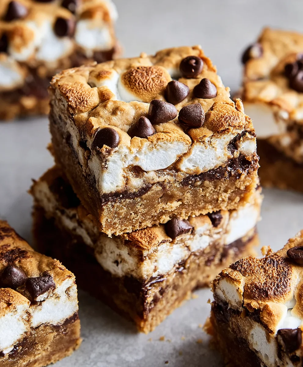 Peanut Butter Smores Blondies - Ultimate Gooey Treat
