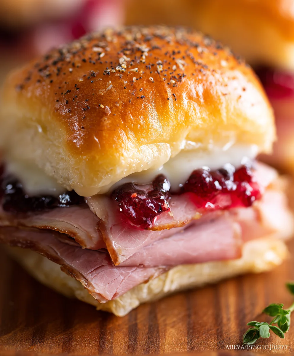 Beef Beef Ham Cranberry Sliders-Festive & Easy Recipe