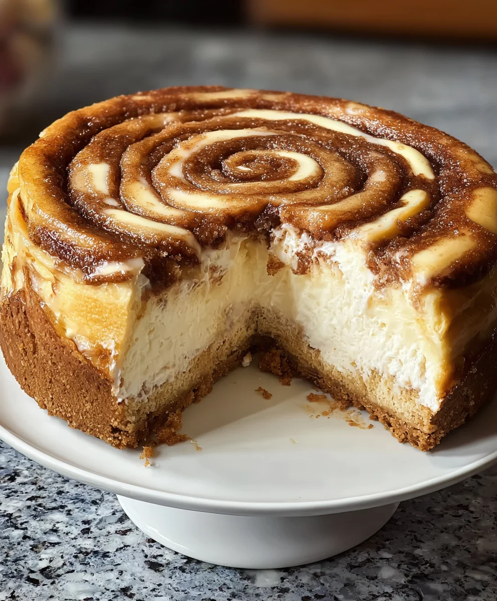Cinnamon Roll Honeybun Cheesecake-Decadent Dessert